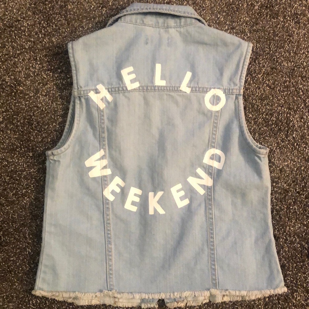 Girl’s vest jean jacket